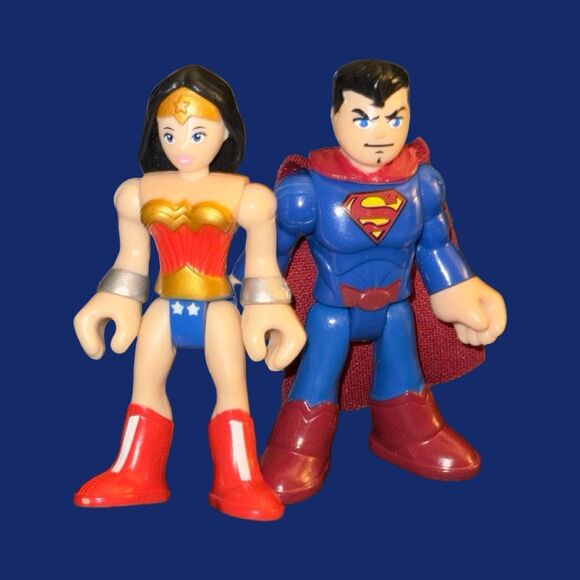 Imaginext DC Super Friends Collection Superman & Wonder Woman Figure Set A6 - Picture 7 of 7
